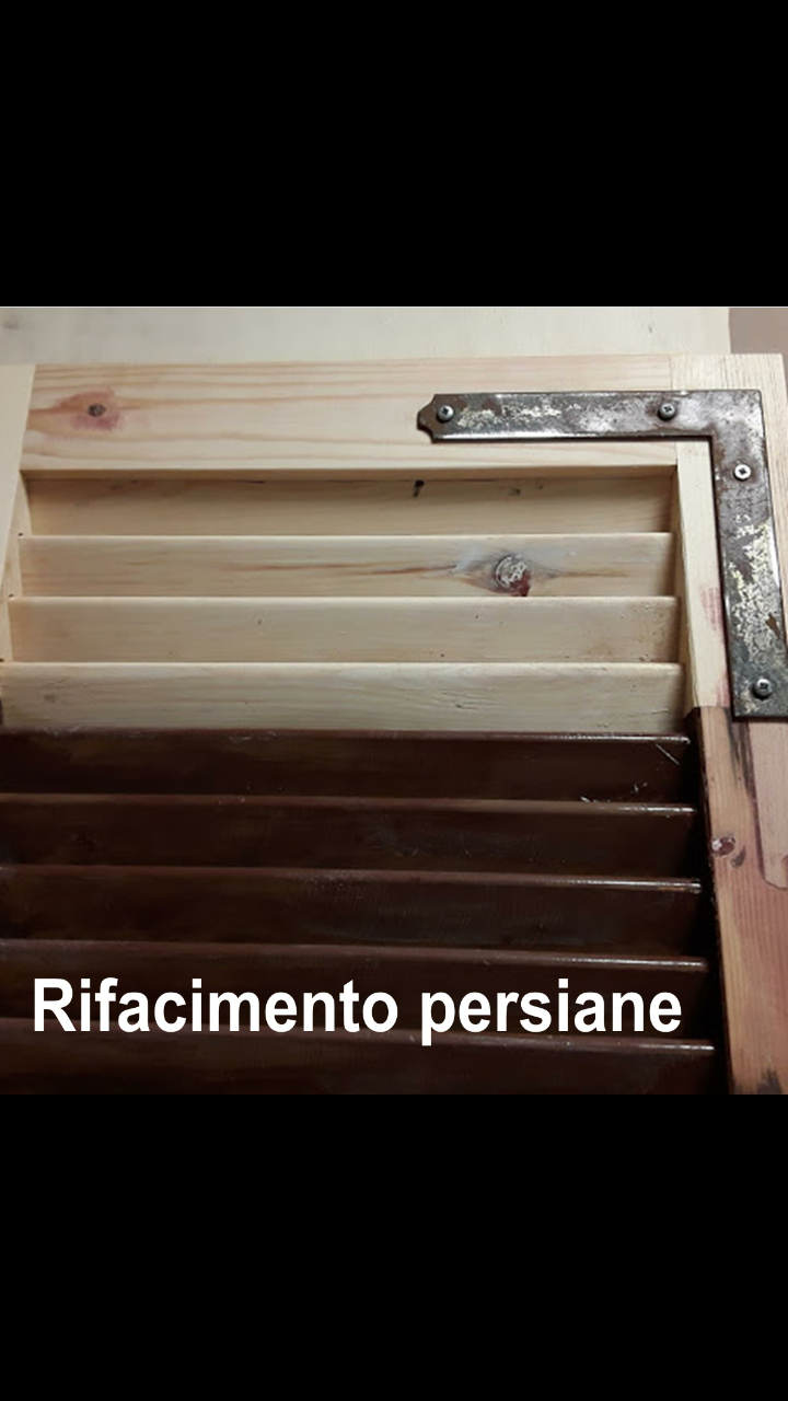 Dettaglio pubblicato dalla falegnameria con la dicitura Rifacimento persiane